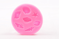 Molde Silicona x 7 Caracoles de Mar