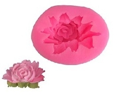 Molde De Silicona Rosa Con Hojas 3,5 cm