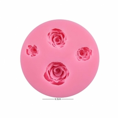 Molde Silicona Mini Rosas x 4