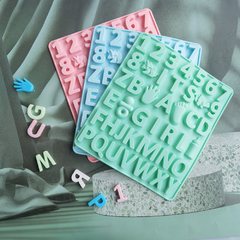 Molde de Silicona Abecedario Letras medianas Bebe
