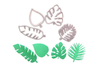 SET x 4 CORTANTES HOJAS HAWAIANAS