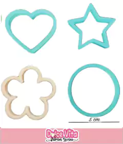 Set x 4 Cortantes Estrella, sol, flor, circulo