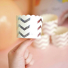 Pirotines Premium Blanco Chevron Plateado x 10 unidades - comprar online