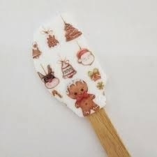 Espatula De Madera Muñeco De Jengibre/Papá Noel/Reno