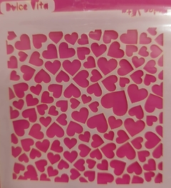 Stencil Corazones