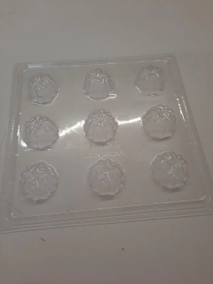 Molde placa de acetato bombon con estrella x 9 cavidades