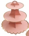 Torre Para Muffins Con Bordes Dorados