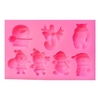 Molde De Silicona x7 Figuras De Navidad