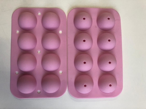 Molde Silicona Cake Pops x 8 cavidades