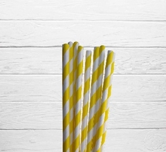 Sorbete de Polipapel Rayas Amarillas x25 Unidades