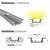 PERFIL DE ALUMINIO 17,3mm X 7mm X 2MTS PARA EMBUTIR NEGRO - comprar online