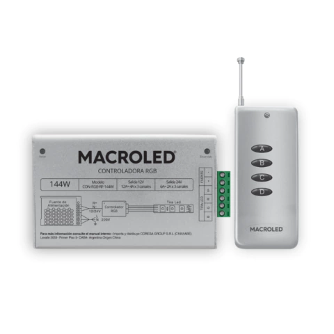 Controlador RGB Radiofrecuencia 144W DC-12/24V