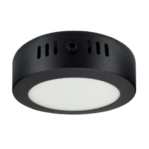 PANEL PLAFON APLICAR CIRCULAR NEGRO MACROLED 6W