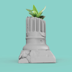 Maceta Columna Griega escultura plástica - comprar online