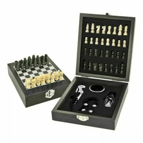 SET DE VINO AJEDREZ X4 PCS - comprar online