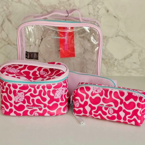 Set x4 Portacosmeticos Oreiro Love