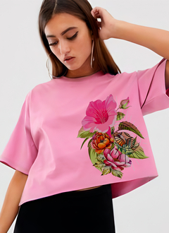 Crop tee Flores