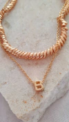COLLAR ESPIGA + CADENA con INICIALES - CONSULTAR STOCK DE LETRAS !!