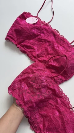 TOP AVULSO RENDADO PINK