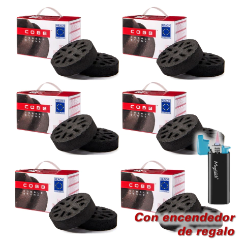 Briqueta COBBlestone - Encendedor catalítico de regalo - Parrillas portátiles Cobb Grill Argentina - Parrillas a carbón que casi no hacen humo. Parrillas ideales para balcón.