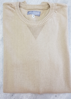 Sweater Jano escote redondo beige en internet