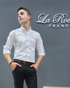 Camisa blanca cuello mao elastizada (1201)