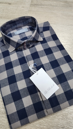 Camisa cuadros (S228) 100% algodon