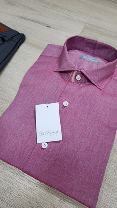 Camisa fil a fil 100% algodon (S252)