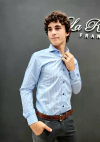 Camisa rayada (S262)100 % algodon
