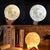 Imagem do Umidificador e Aromatizador Lua Cheia Luminária Abajur 3 Tonalidades + Suporte de Mesa 1.500ML