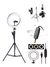 Ring Light 36cm 14 Polegadas com 3 Porta Celulares Iluminação Profissional Selfie Tripe 2,10m - comprar online