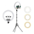 Ring Light 36cm 14 Polegadas com 3 Porta Celulares Iluminação Profissional Selfie Tripe 2,10m - FGM Shop