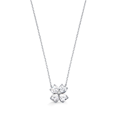 Colar Gargantilha com pingente Flor G de Moissanite Prata 925 - comprar online