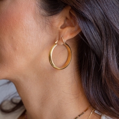 MINI ARGOLA OURO 18K AMARELO COM ZIRCÔNIA - comprar online