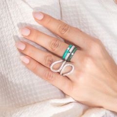ANEL 3 EM 1 ESMALTE ITALIANO COM CRAVAÇÃO PRATA 925 - loja online