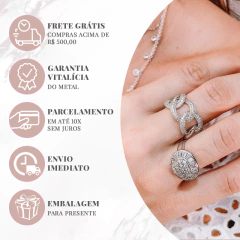 ANEL LISO COM NÓ PRATA 925 - Pratas e Pedras Joalheria