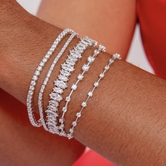 Pulseira Riviera Prata 925 Zircônias 3mm - comprar online