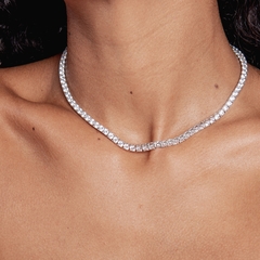 COLAR RIVIERA ZIRCÔNIAS 4 MM PRATA 925 (40CM) - comprar online