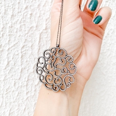Colar com pingente mandala prata 925 - comprar online