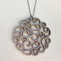 Colar com pingente mandala prata 925 na internet