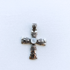 Pingente de cruz com madrepérola - comprar online