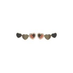 EARCUFF CORAÇÃO COM BRILHANTES OURO 18k - Pratas e Pedras Joalheria