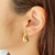 Brinco gota abaulada banhado em ouro 18k - comprar online