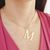 Colar com inicial M banhado em ouro 18k