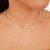 Chocker riviera banhado em prata