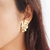 Brinco orgânico moderno banhado em ouro 18k - comprar online