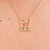 Colar mãe no infinito com 2 meninas e 1 menino banhado em ouro 18k