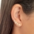 Brinco ear cuff cristal banhado em ouro 18k