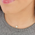 Colar ponto de luz no fio de nylon banhado em ouro 18k na internet