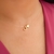 Colar fio de nylon e letra J banhado em ouro 18k